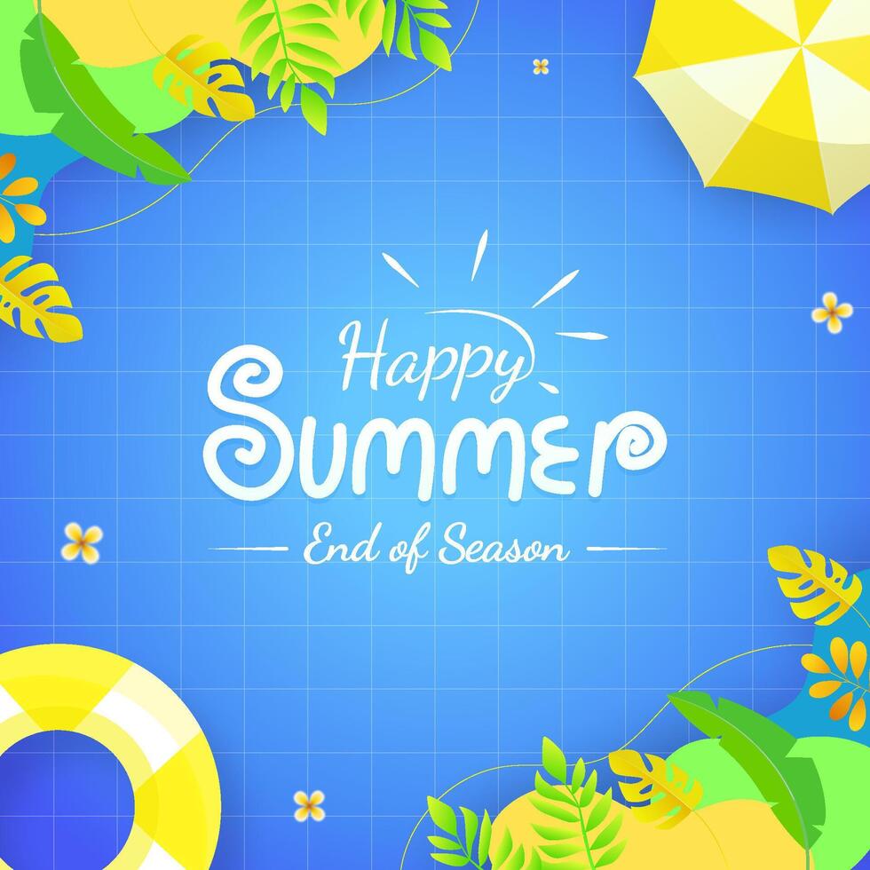Happy summer end of season background banner designs. Suitable for Horizontal posters vector