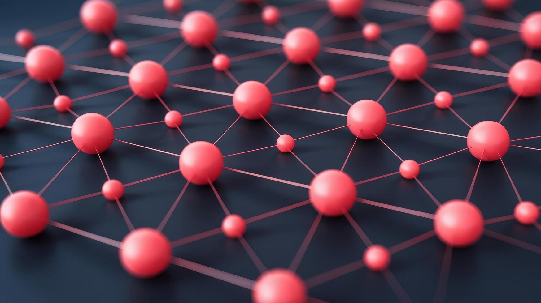 A close up of a network of red balls photo