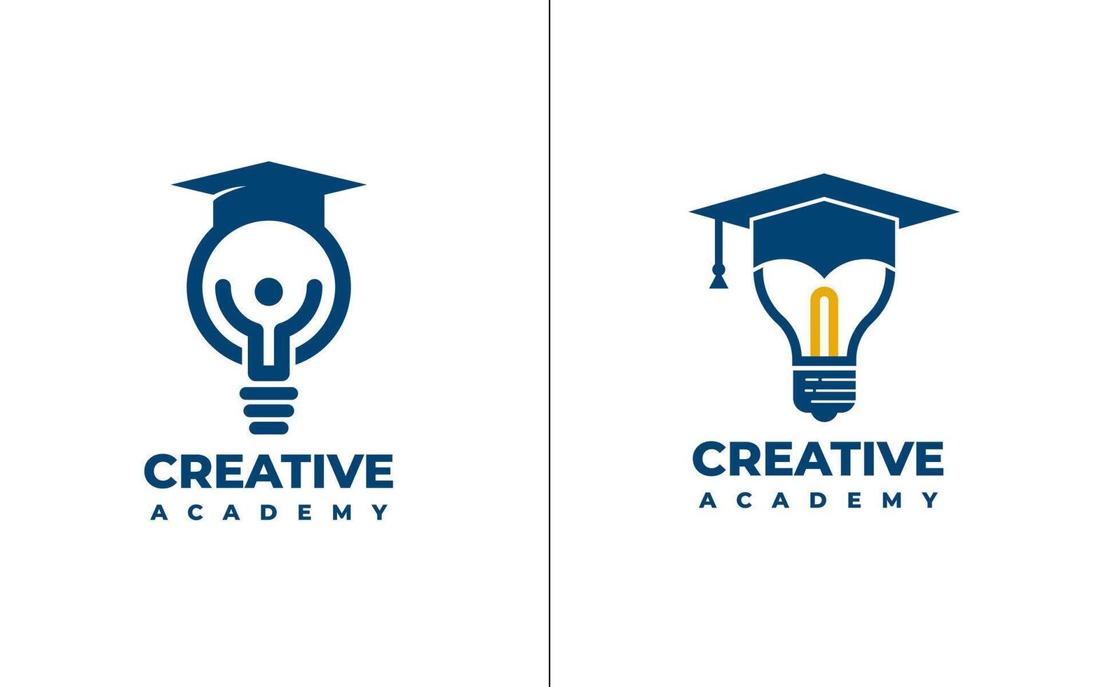 Education Logo Design Template. Concept For Bulb Light, Hat Or Cap vector