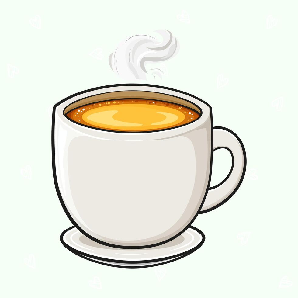 Steaming Coffee Cup. Cozy Mug for Relaxation vector