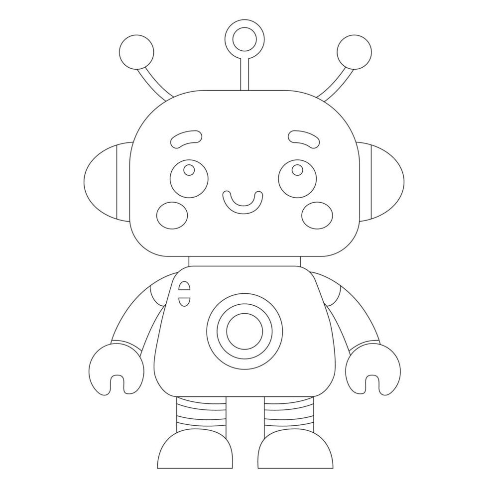 Cartoon baby robot vector