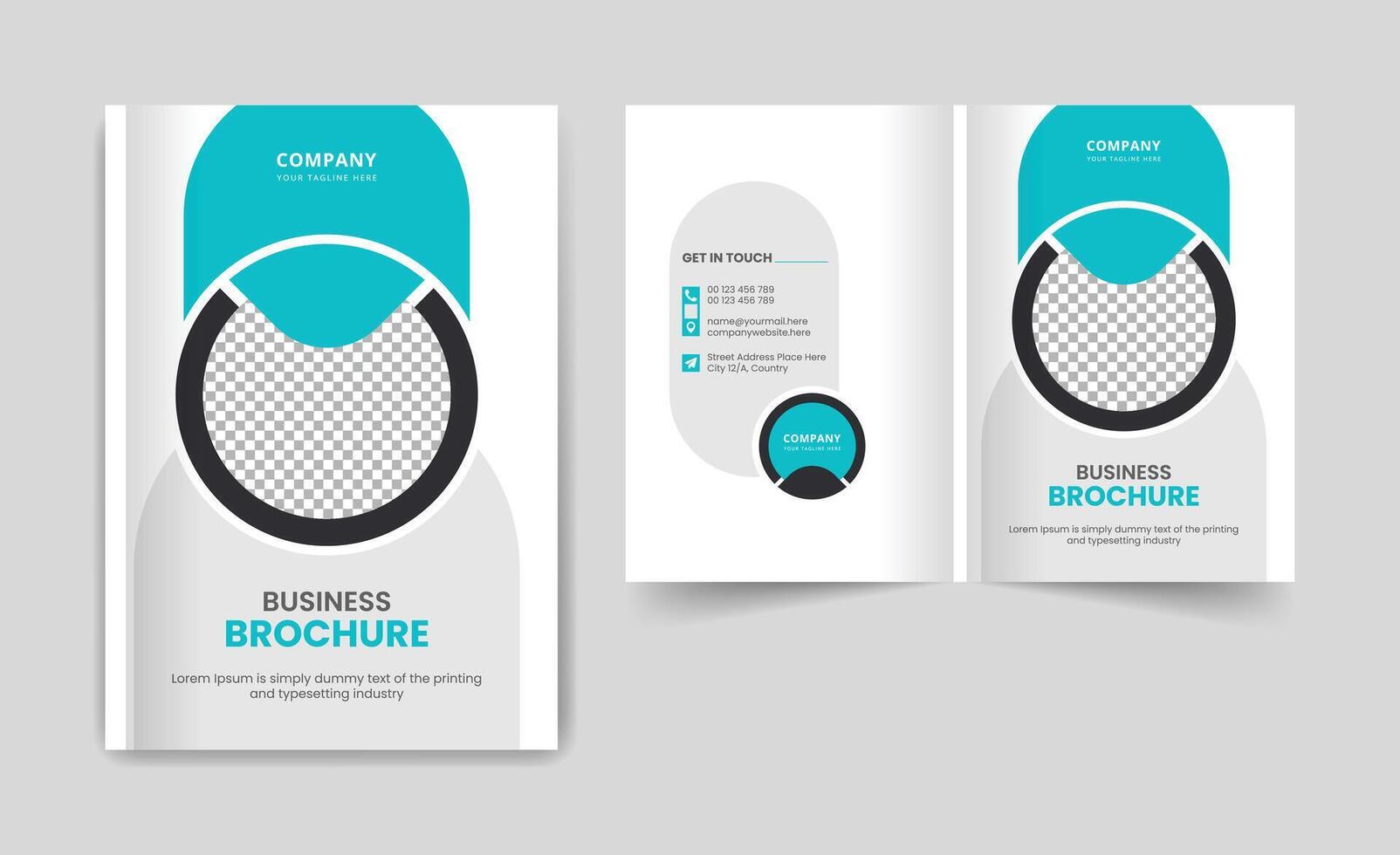 Company business brochure cover or colorful book cover design template vector