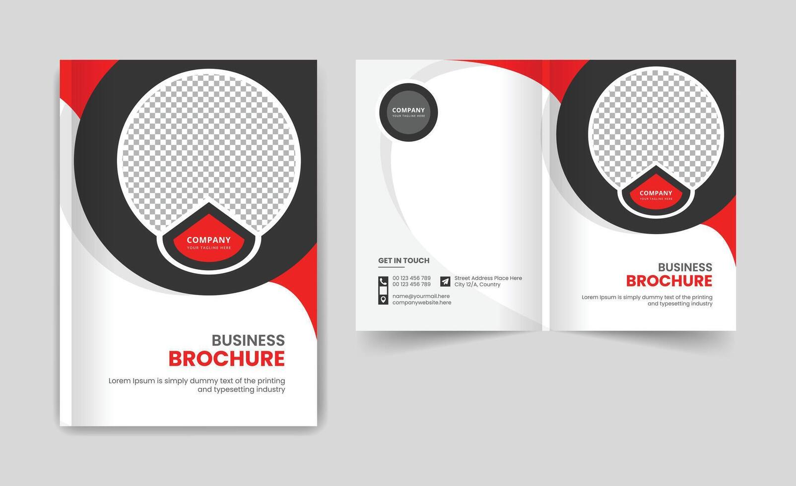 Corporate business brochure cover page theme template pages layout vector