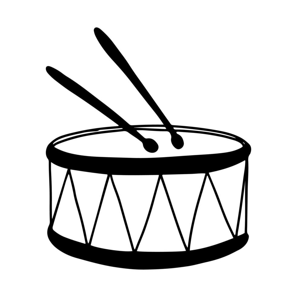 Drums sketch illustration vector