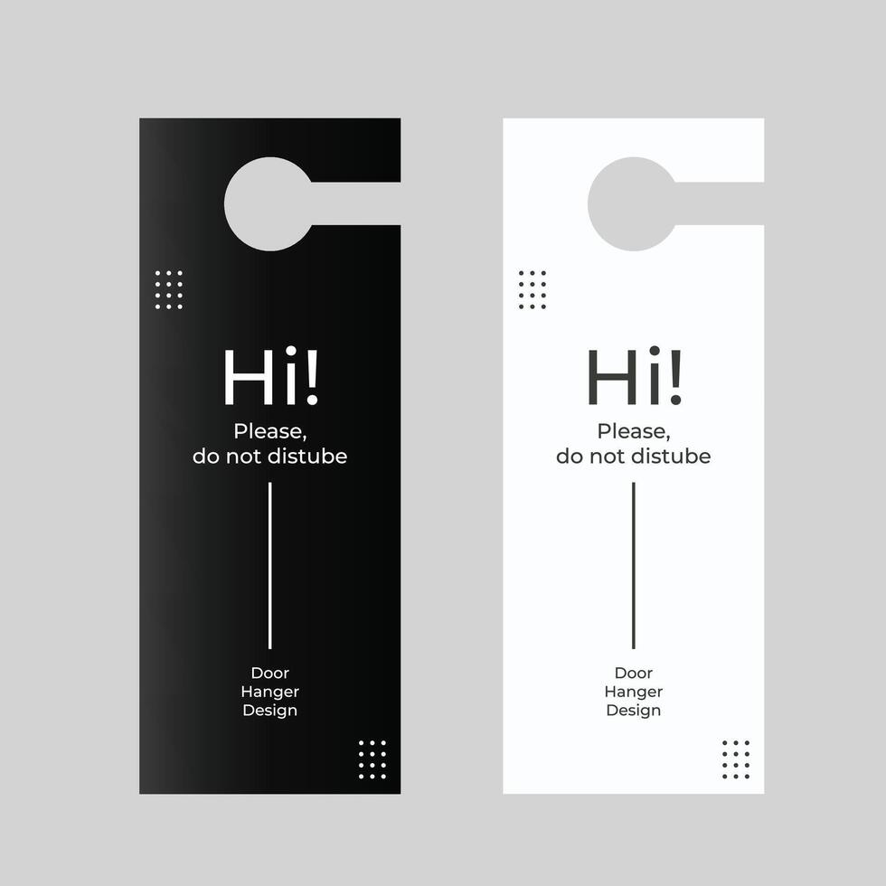 Customizable Luxury Please Do Not Disturb Door Hanger Template Design vector