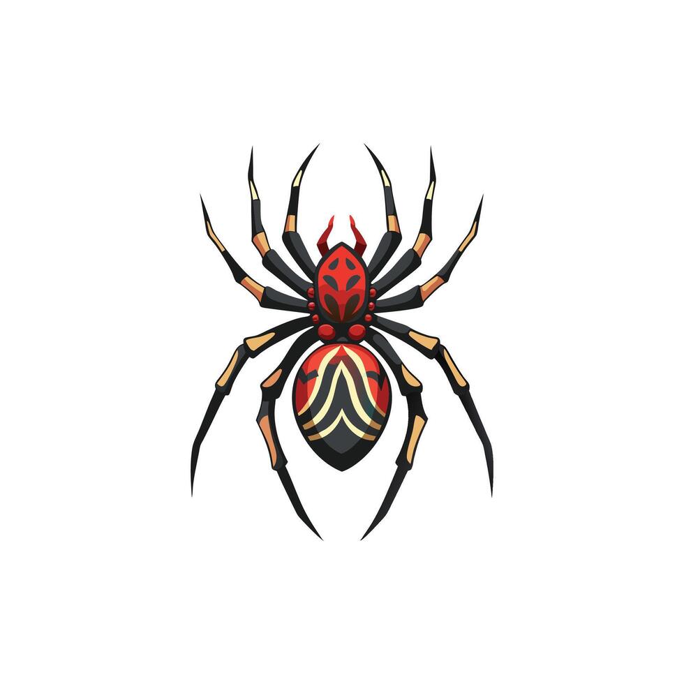 Web of Realism A Stunning Spider Illustration Design vector