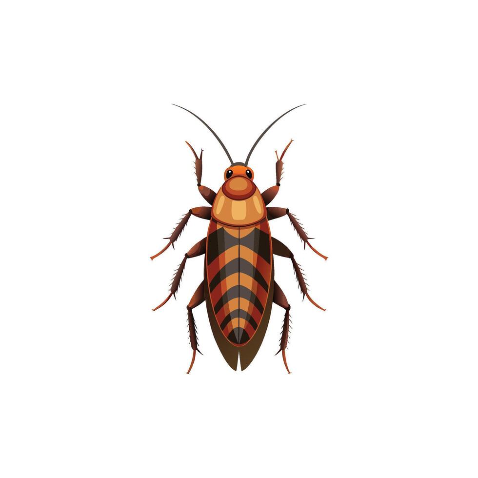 Urban Survivor A Realistic American Cockroach Illustration Design vector