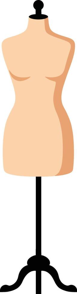 Tailored dress form mannequin in a minimalistic design showcasing elegance and simplicity in a fashion studio illustration vector