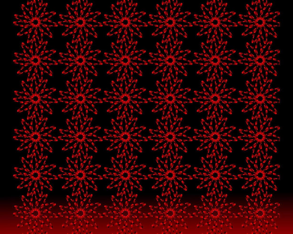 Red and Black Floral Pattern design template vector