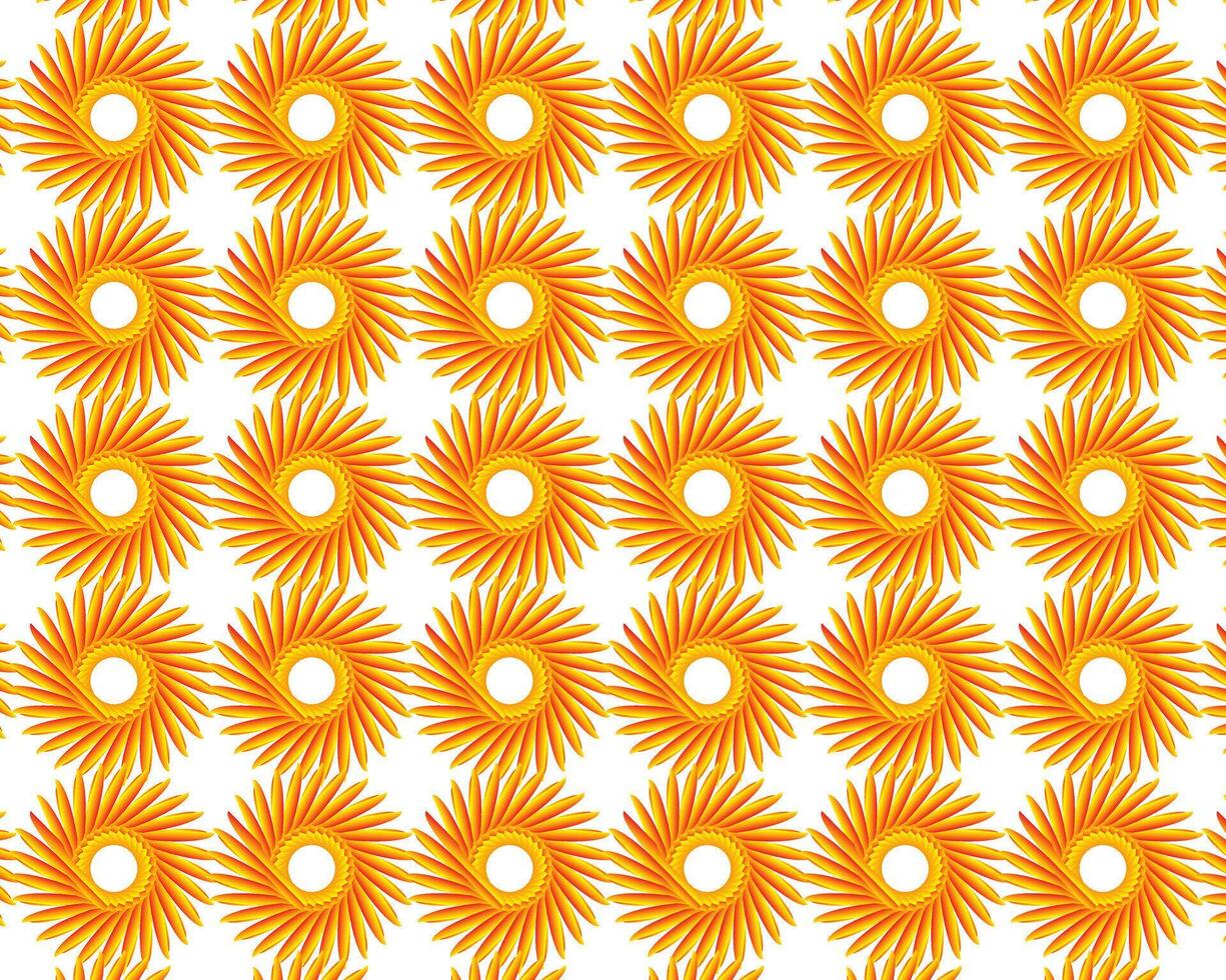 Orange Sunburst Pattern design template vector
