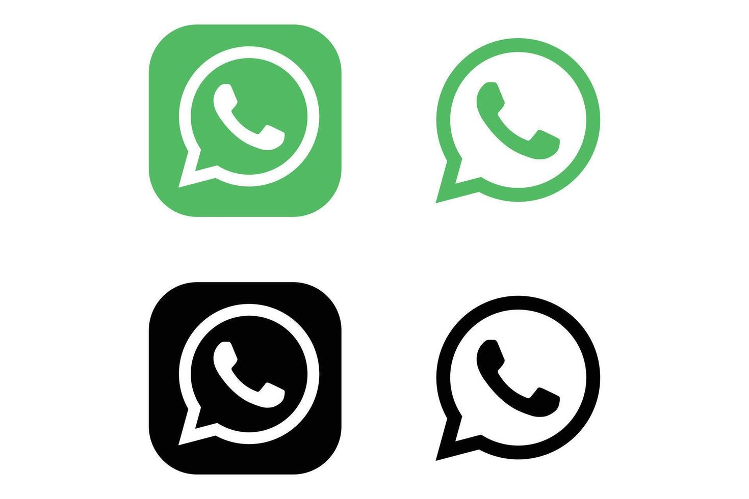 Social media messaging app Whatsapp logo. whatsapp icon. Editorial social media network icons vector