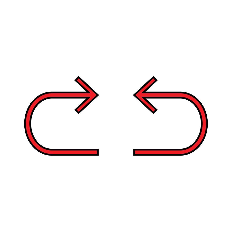 undo redo icon set, clockwise and anti clockwise arrow icons vector