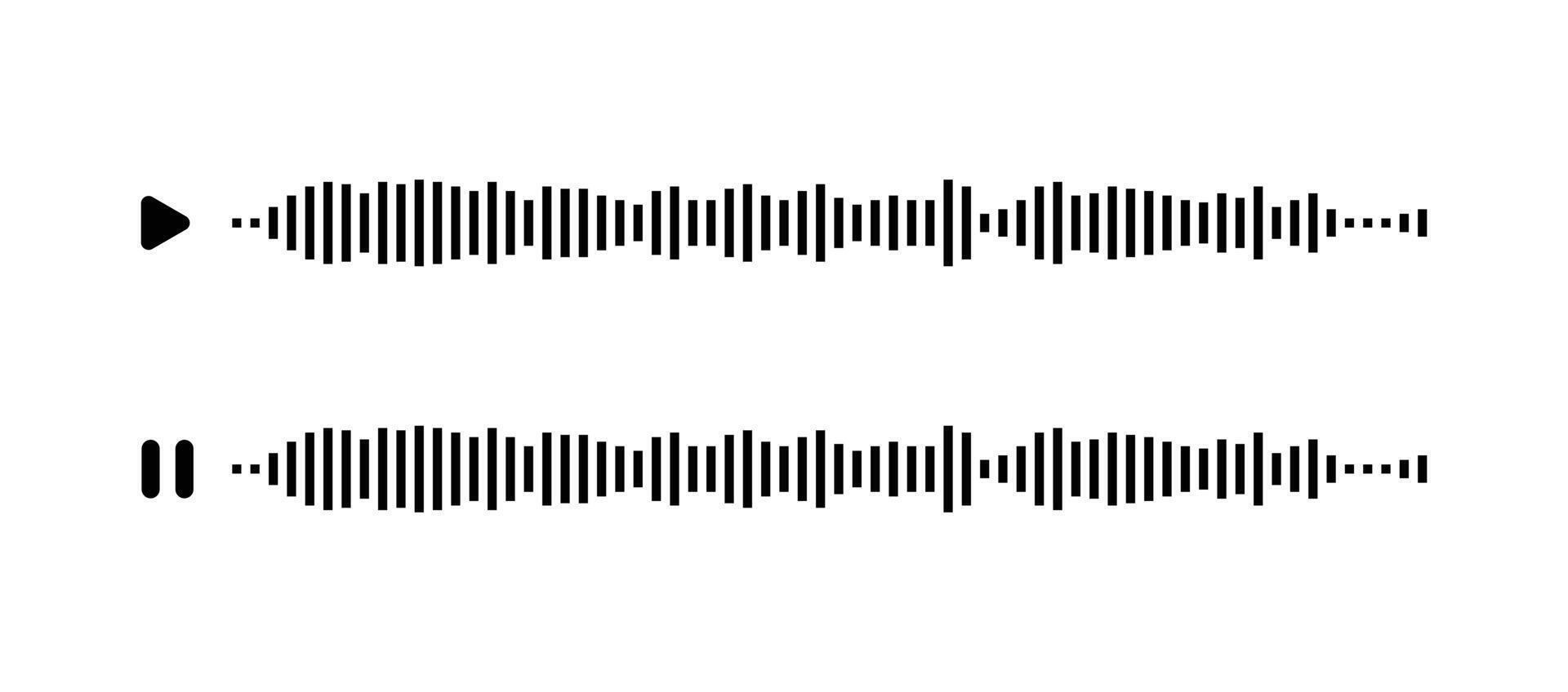 Sound wave illustration, voice message audio note concept vector