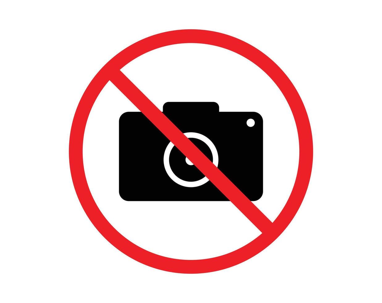 No photography sign on white background vector