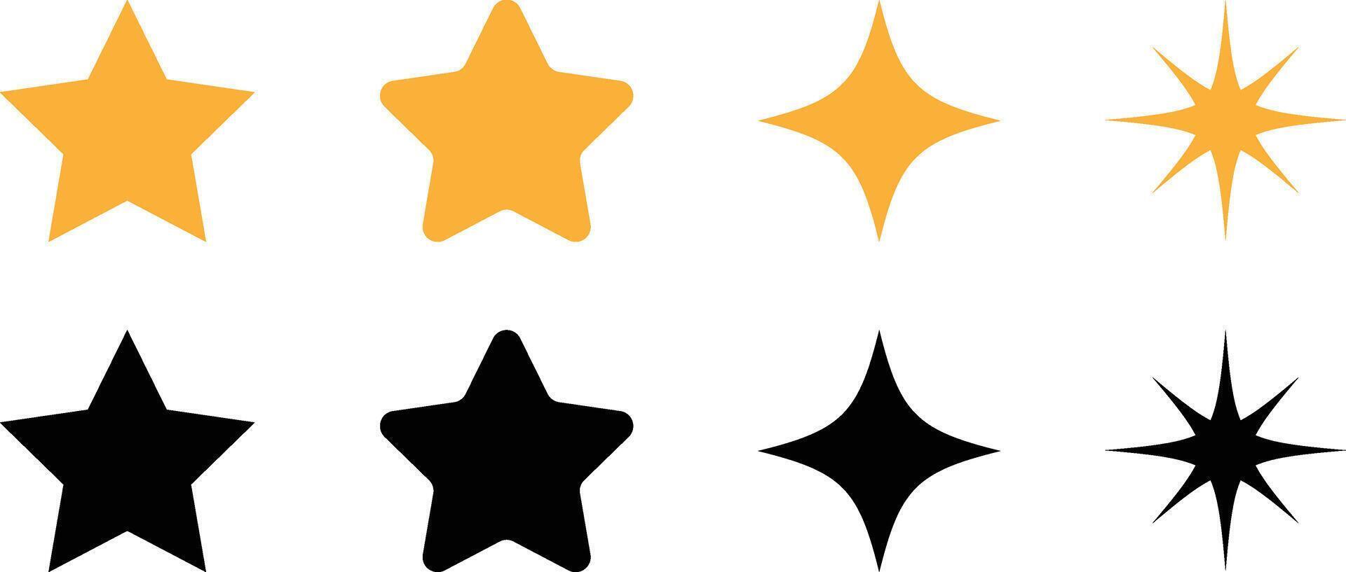 Star icon set vector
