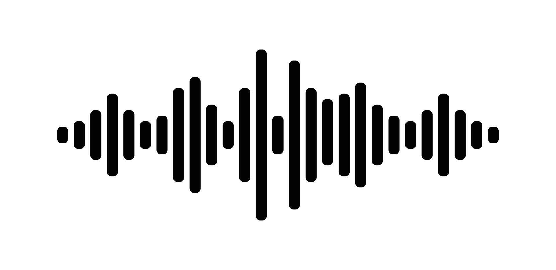 audio voice message waveform symbol. voice note icon vector