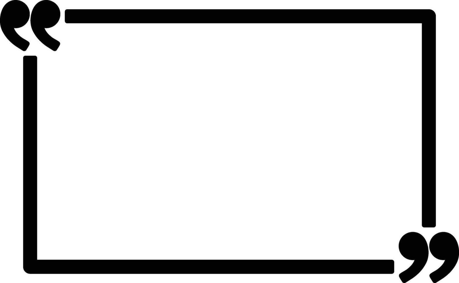 A black and white square frame with two quotes vector