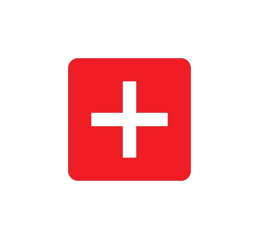 Swiss cross icon vector