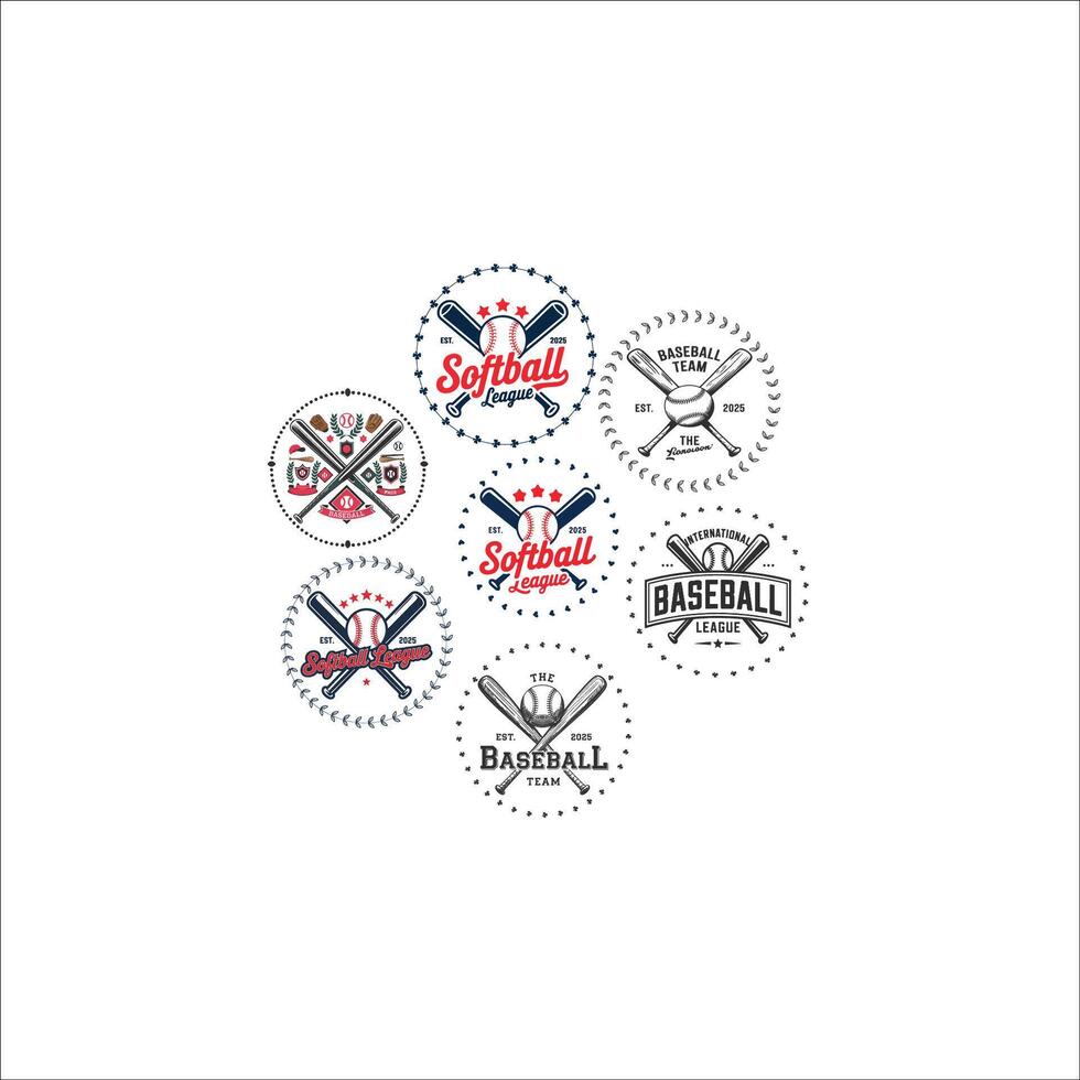 Unique Baseball Badge Ideal for Teams Clubs Jerseys vector