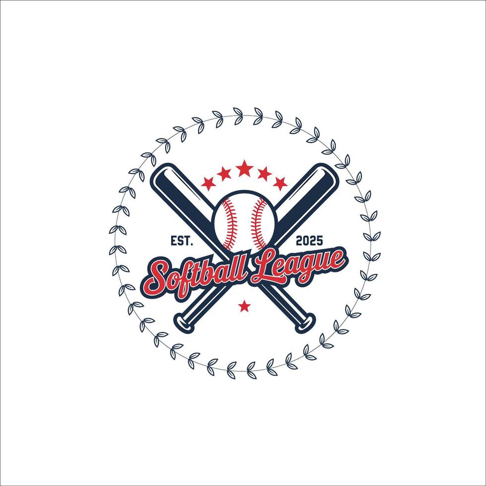 Modern Baseball Branding Emblem with Bold Stylish Appeal vector
