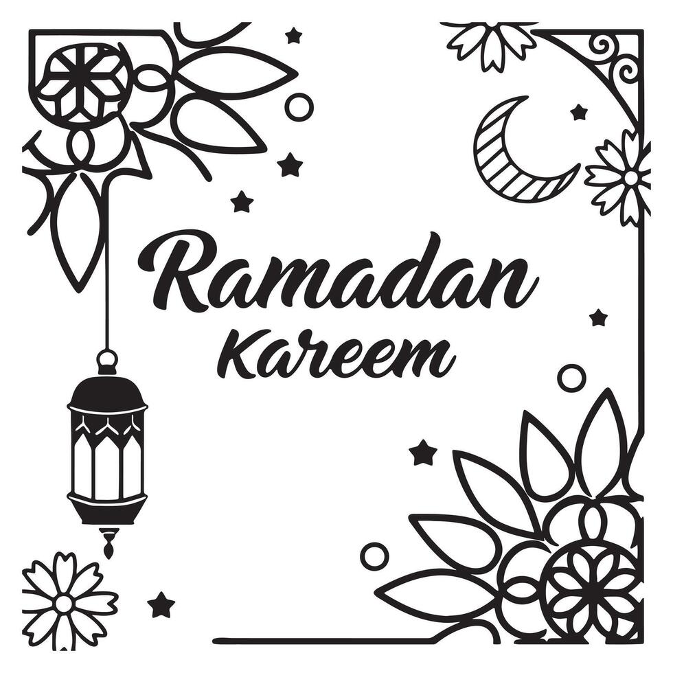 Ramadan kareem greeting card vector