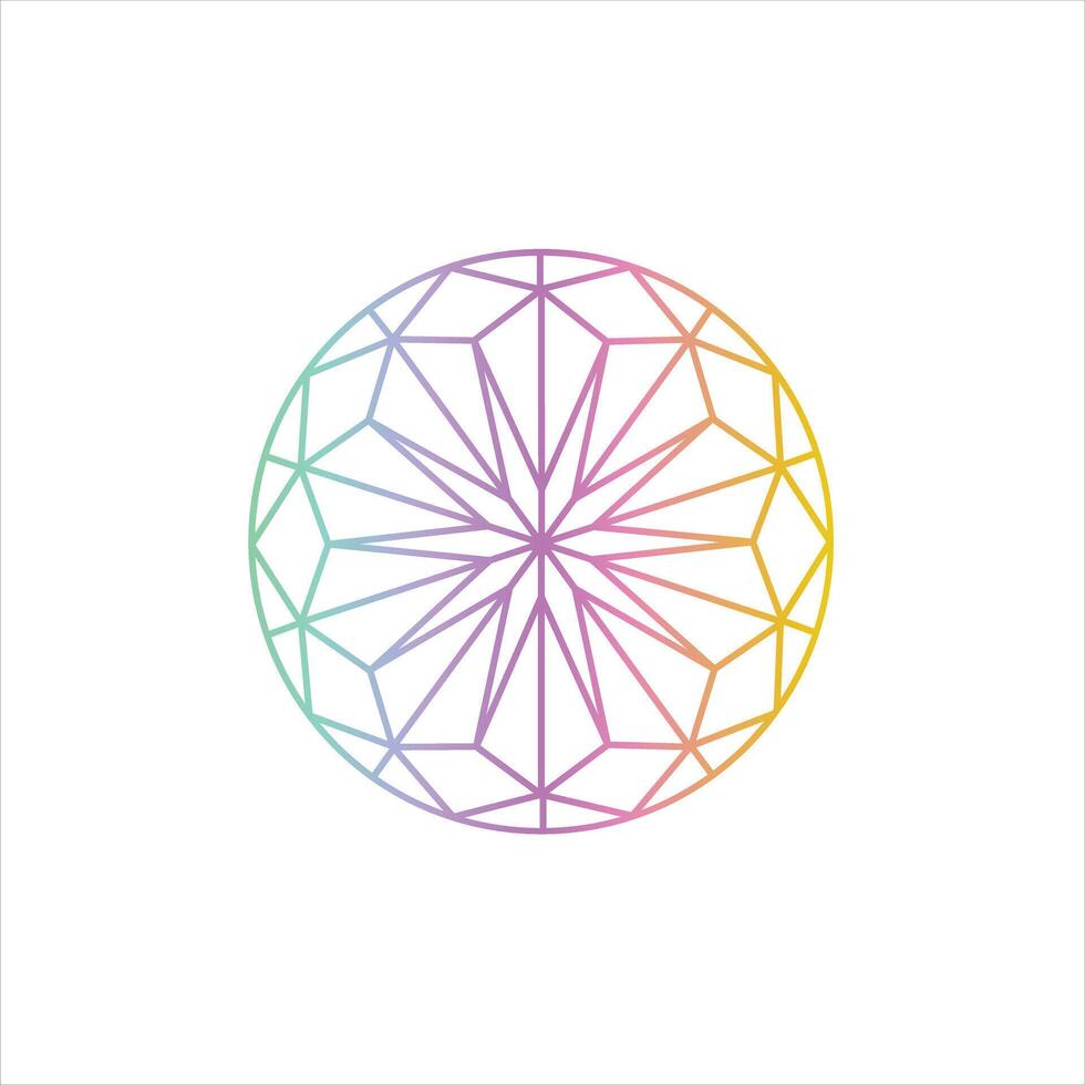 Mandala with floral patterns. vector