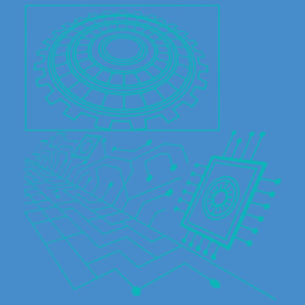Futuristic Grid Wire frame Cyber Tech AI Network Background vector