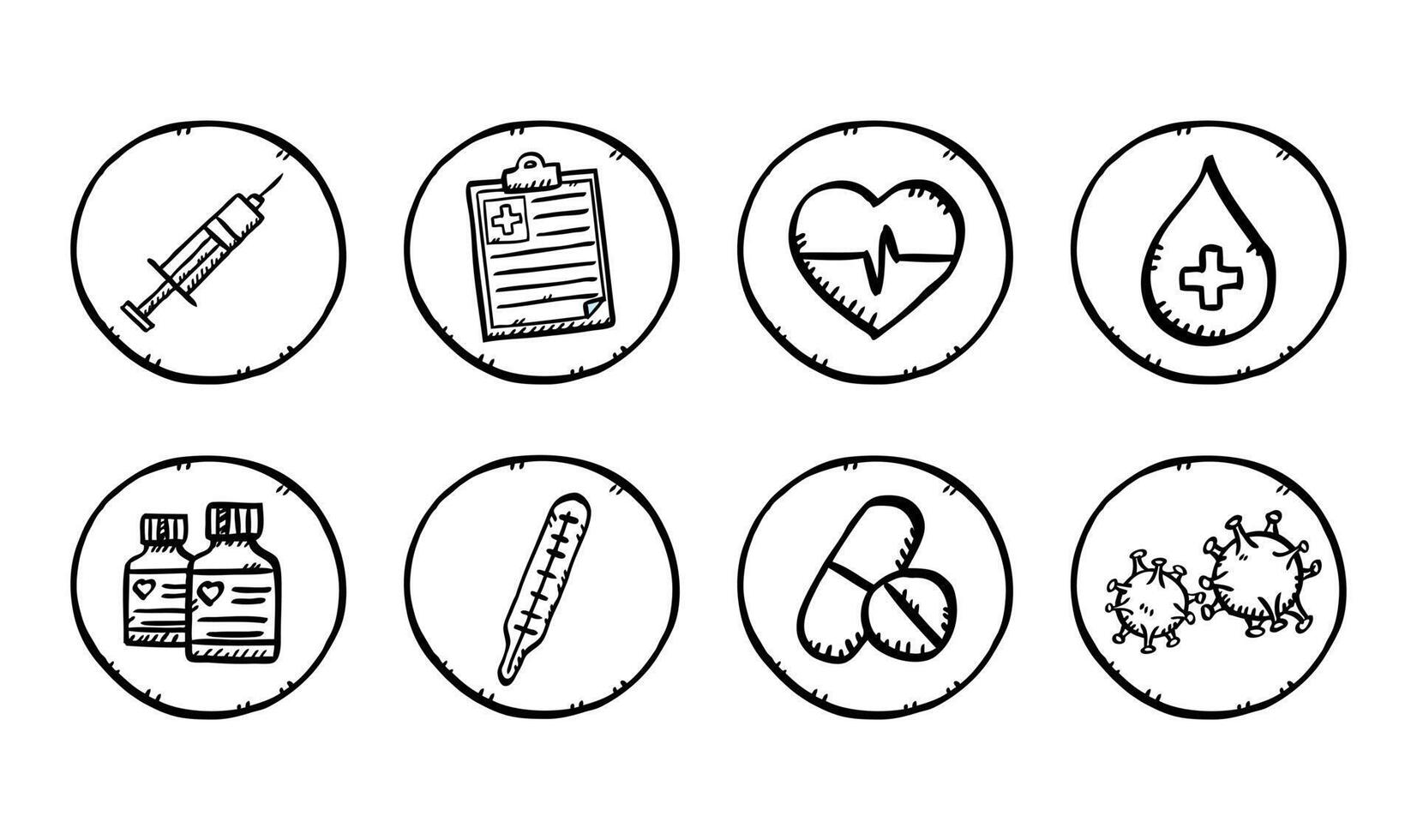 Medicine icons set vector