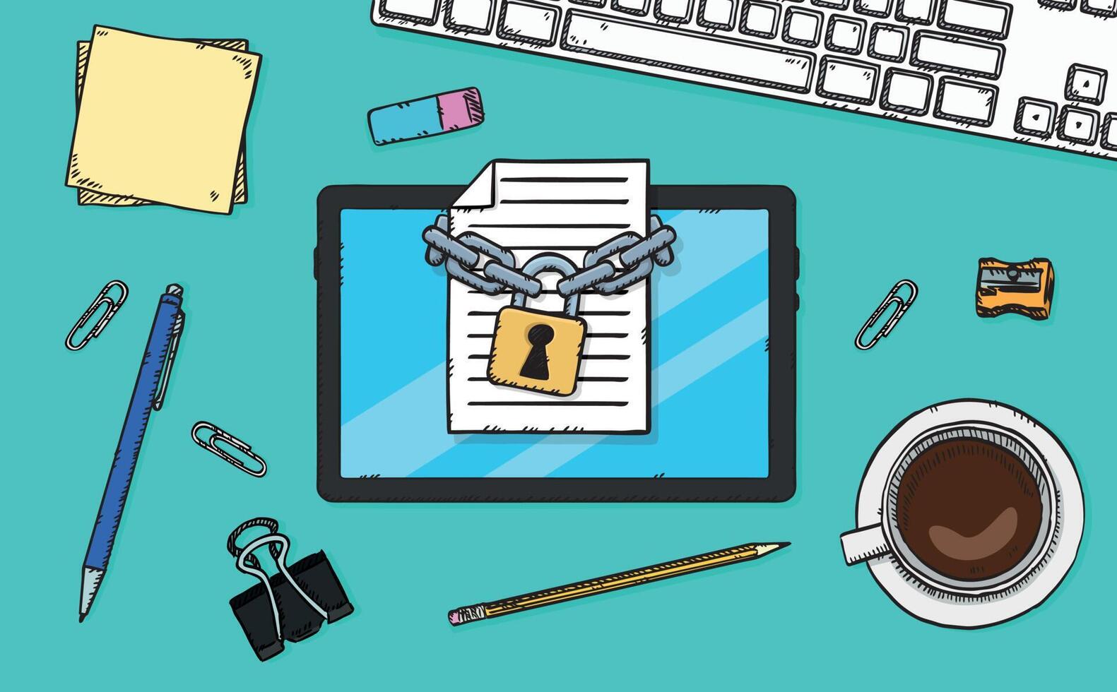 How to protect your data from hackers vector
