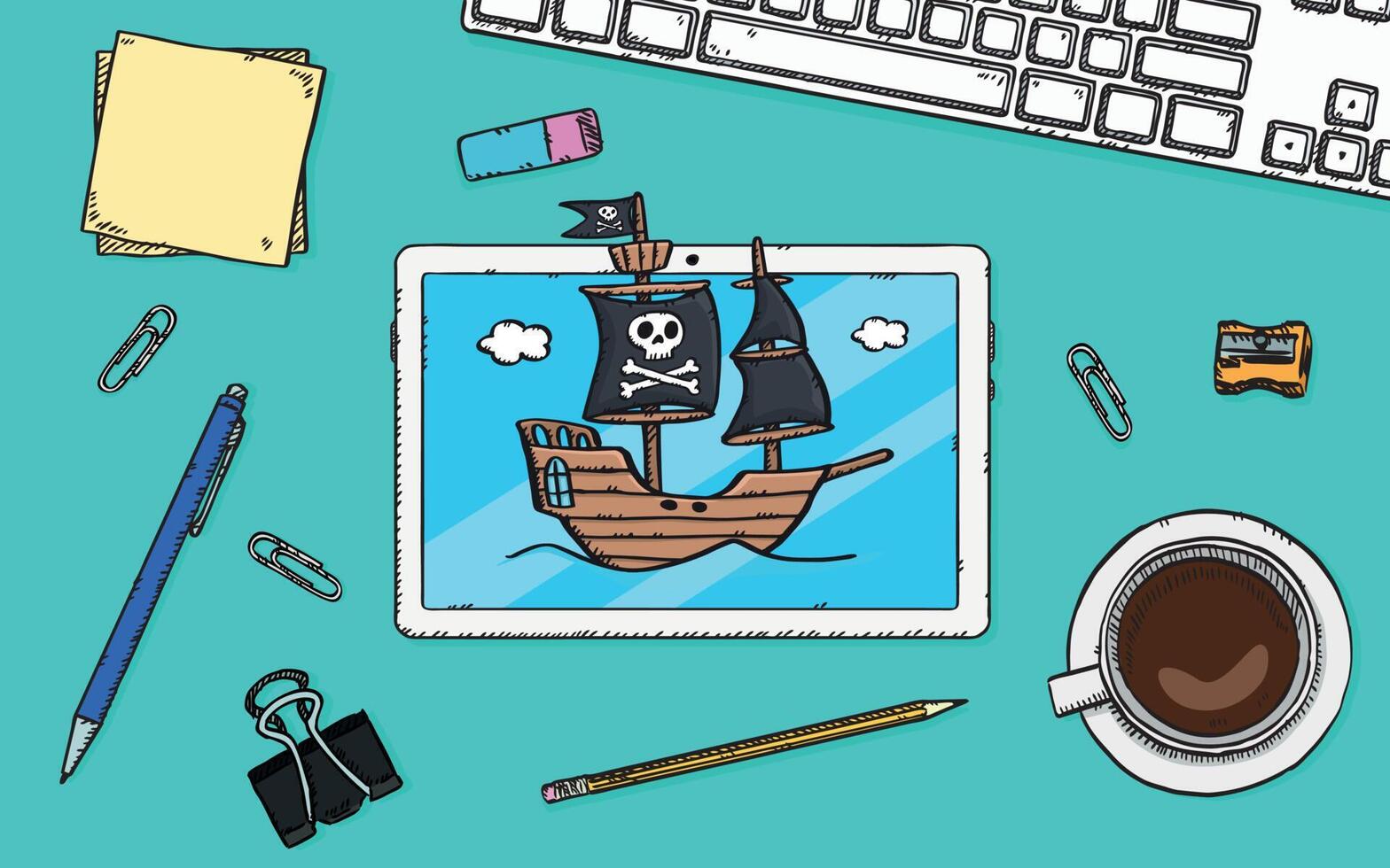 How to protect your business from cybercrime vector