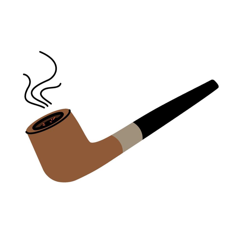 A pipe for smoking tobacco. vector