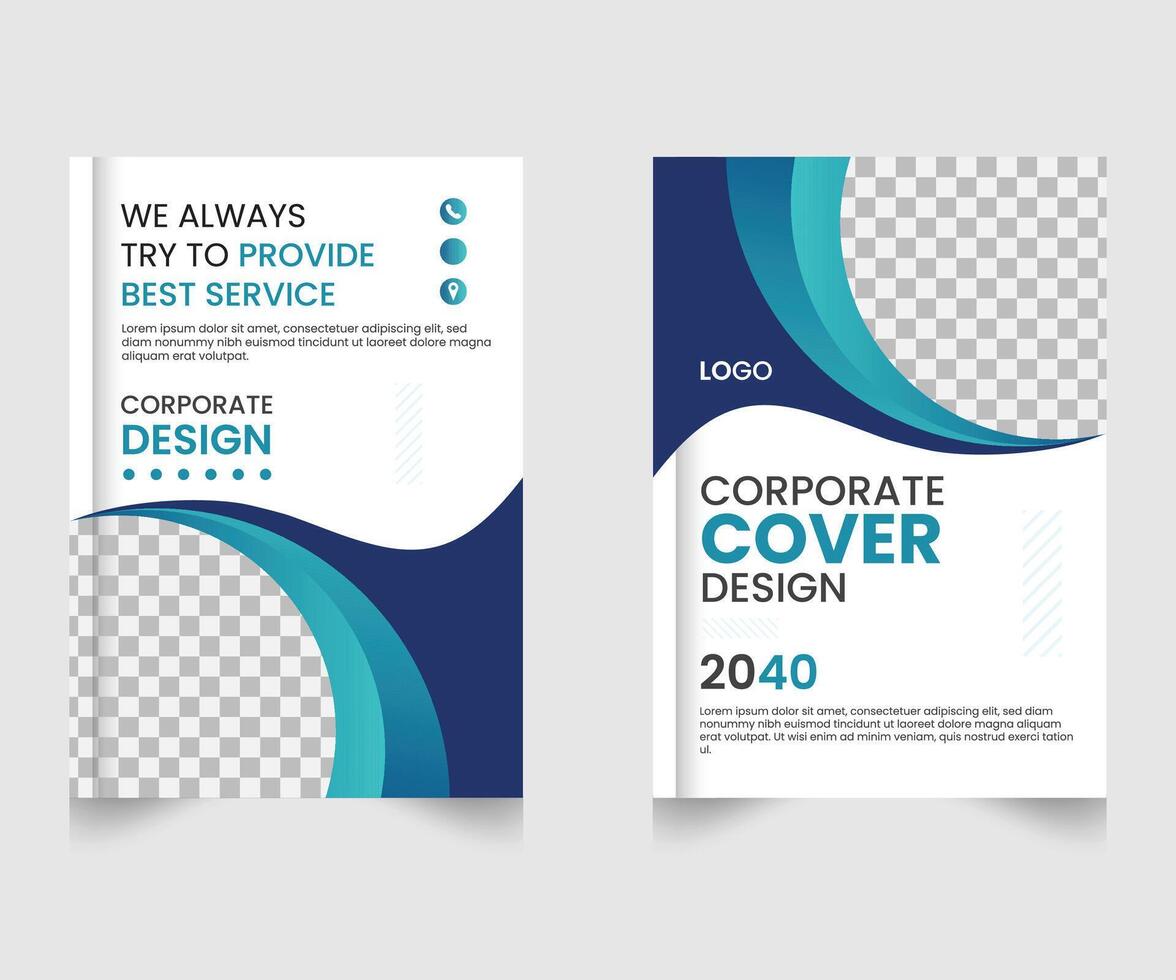 2045 Corporate Business Brochure Flyer Book Cover Design Template vector