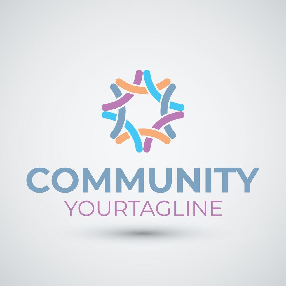 Abstract Global Community Logo Icon Elements Template best for Community human Logo template or Community health care vector