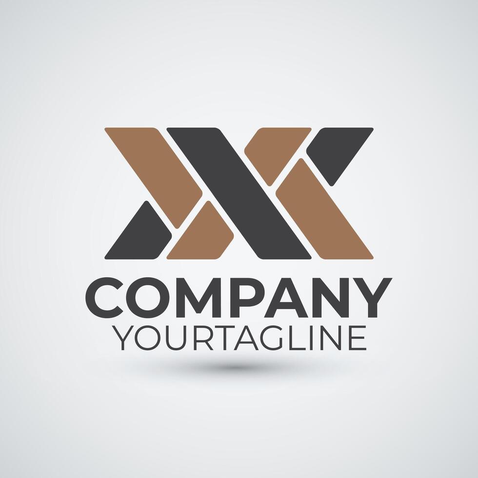 letter triple x logo template flat design vector