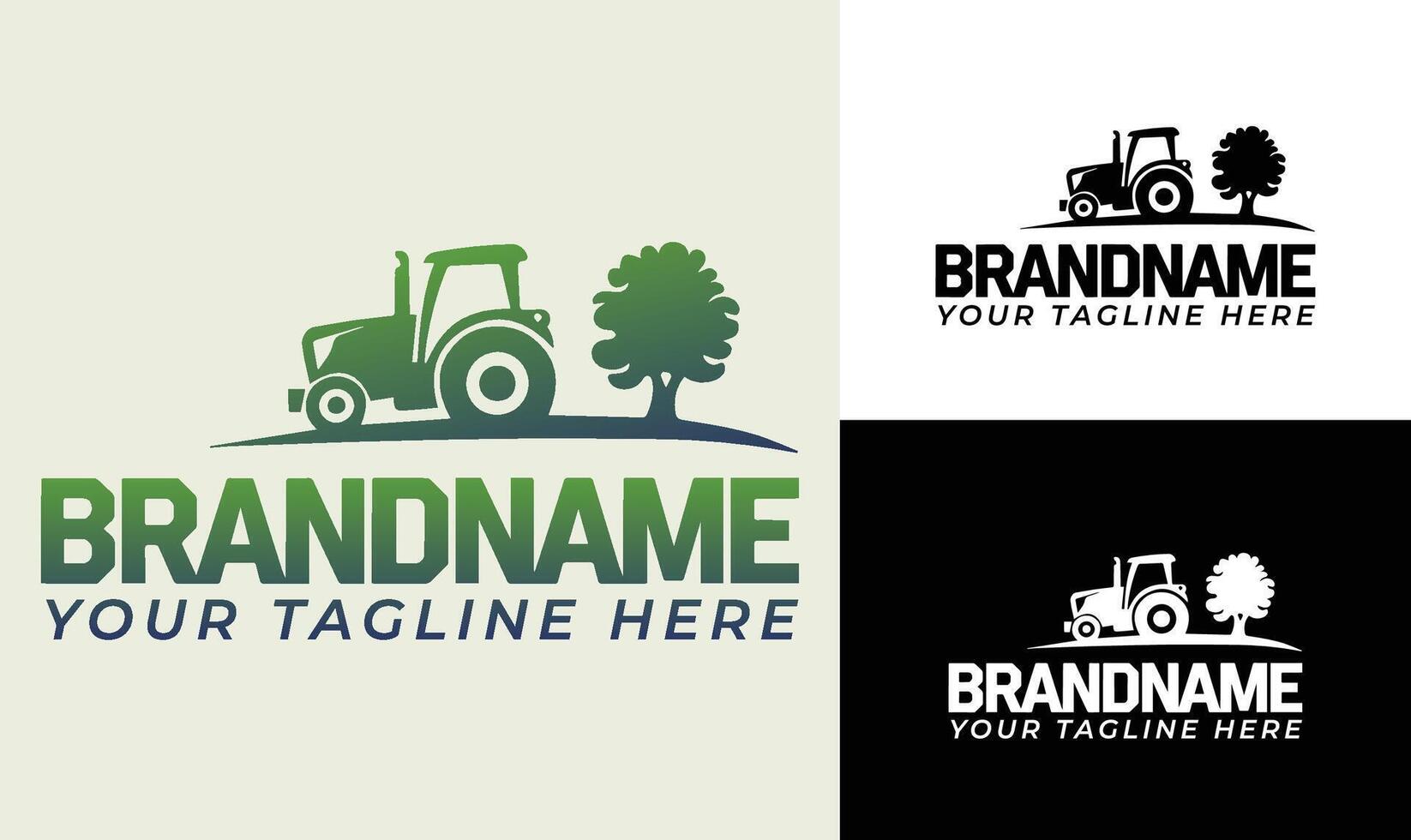 Tractor logo design template vector