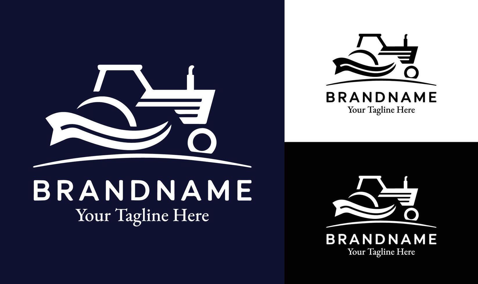 Tractor logo design template vector