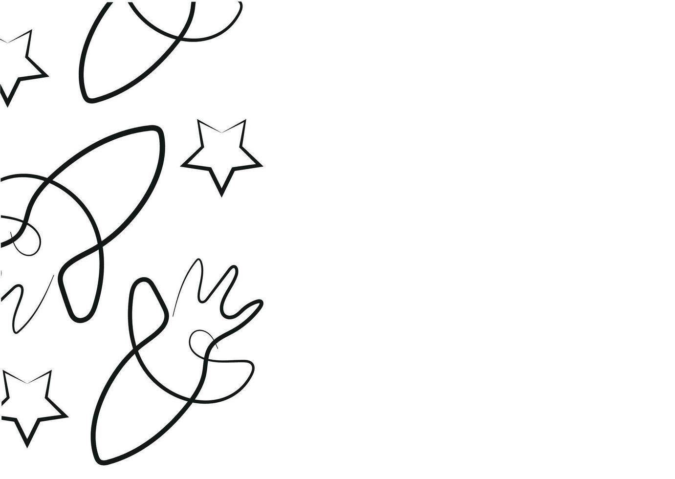 poster with simple rocket icons in line art style drawn with an original outline, for logos and various designs vector