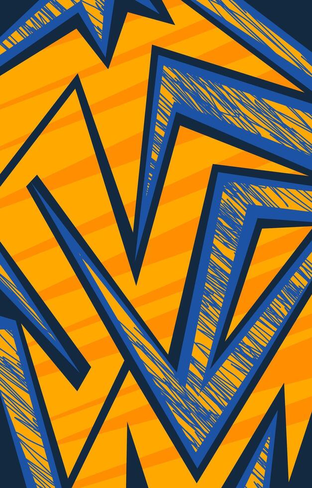 Blue and yellow racing sports abstract background for jersey design vector