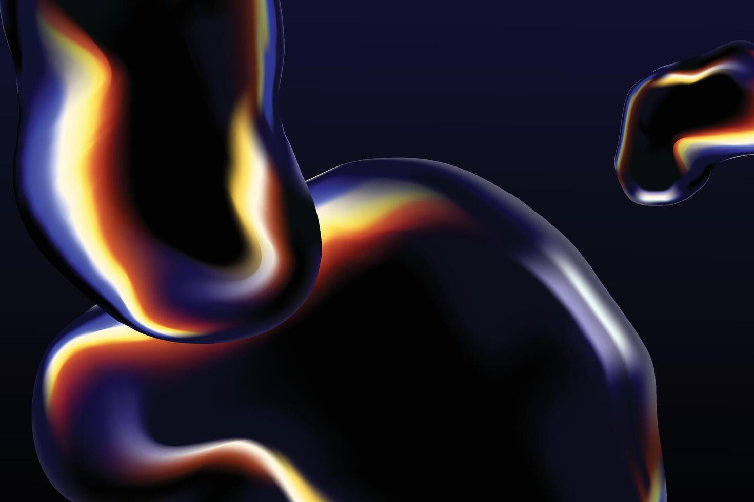 3D Holographic Dreamscapes Background with Neon Glow vector