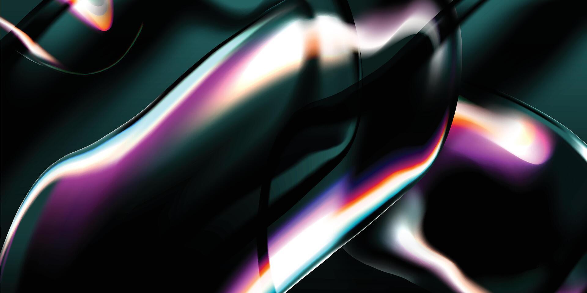 Futuristic Holographic Dreamscapes Background with Liquid Glow vector
