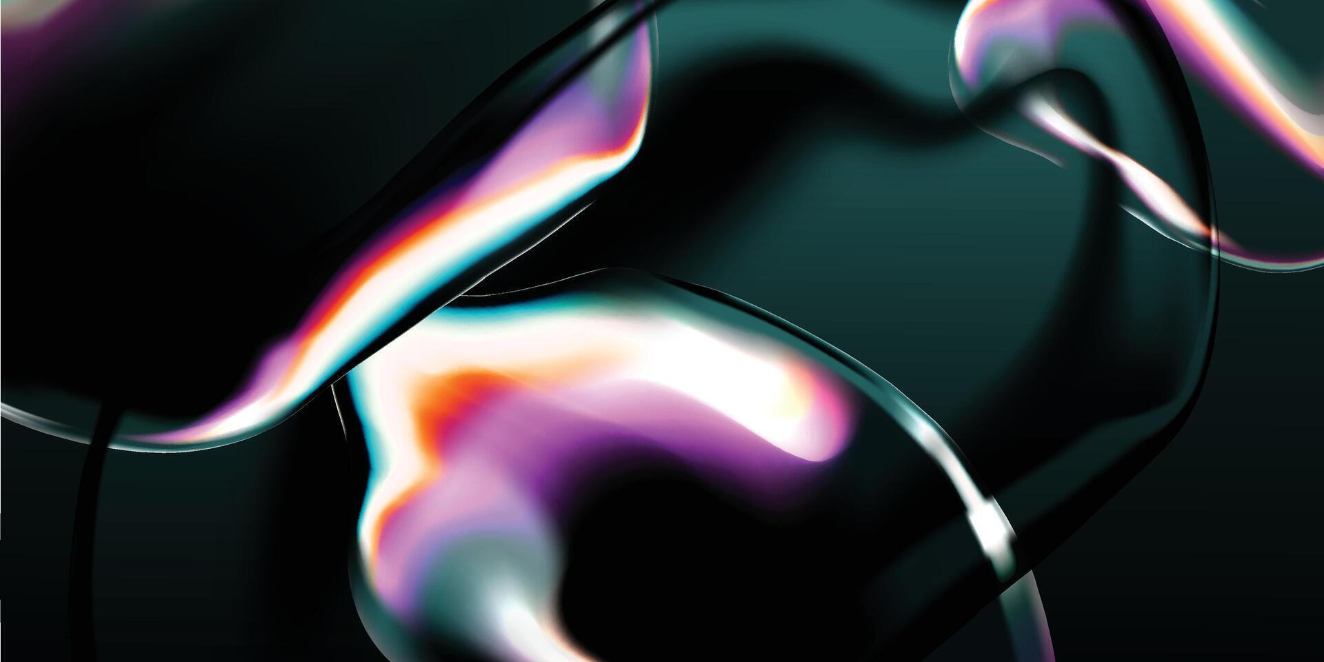 Modern Abstract Holographic Dreamscapes Background for Digital Art vector