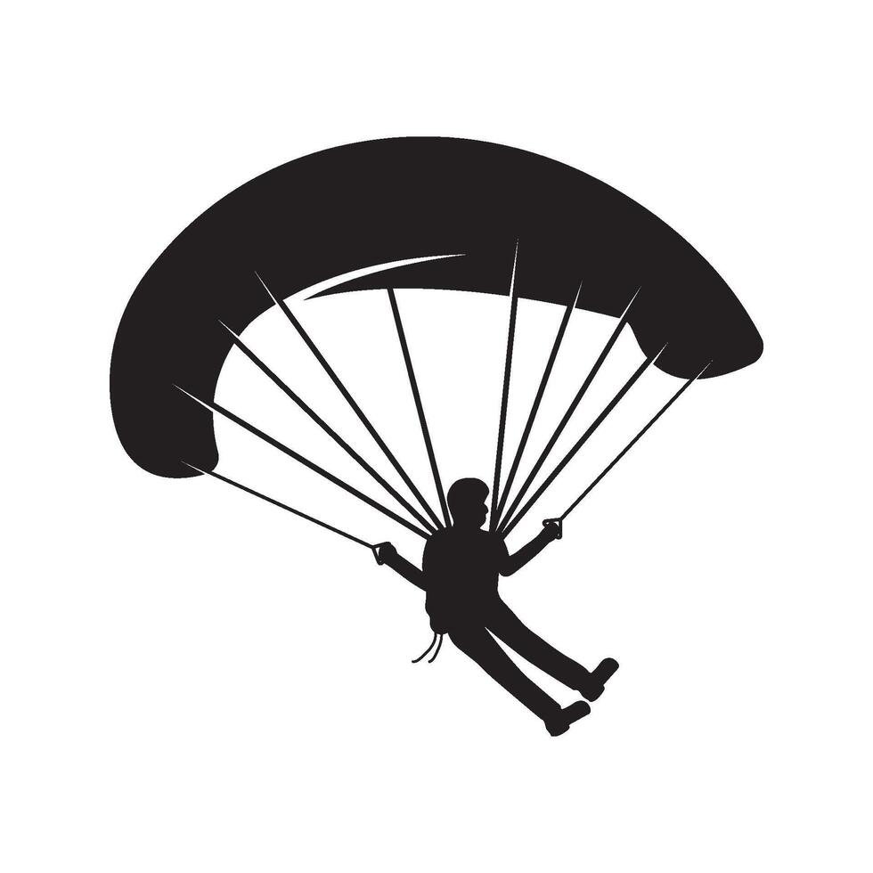 Skydiving logo design template, Parachuting design vector