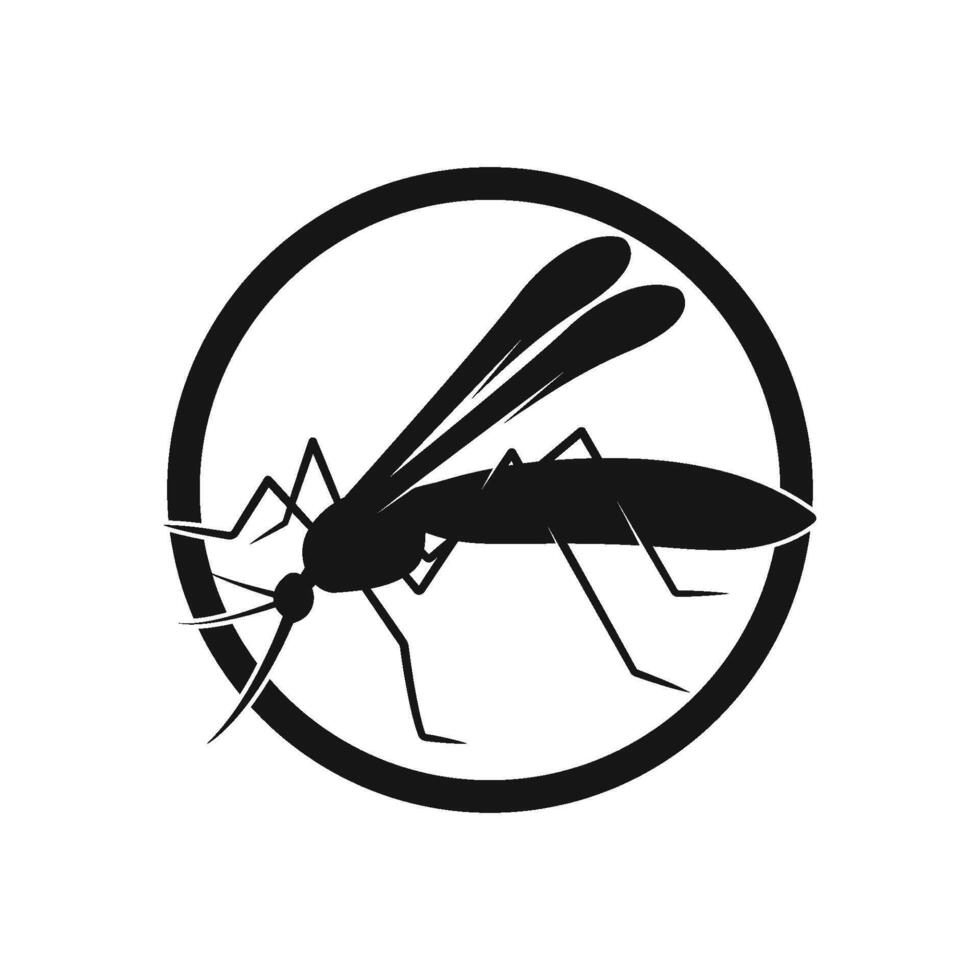Mosquito Logo flat Design Illustration vector