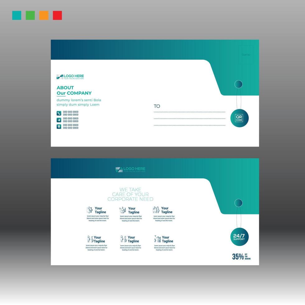Postcard for card need vector