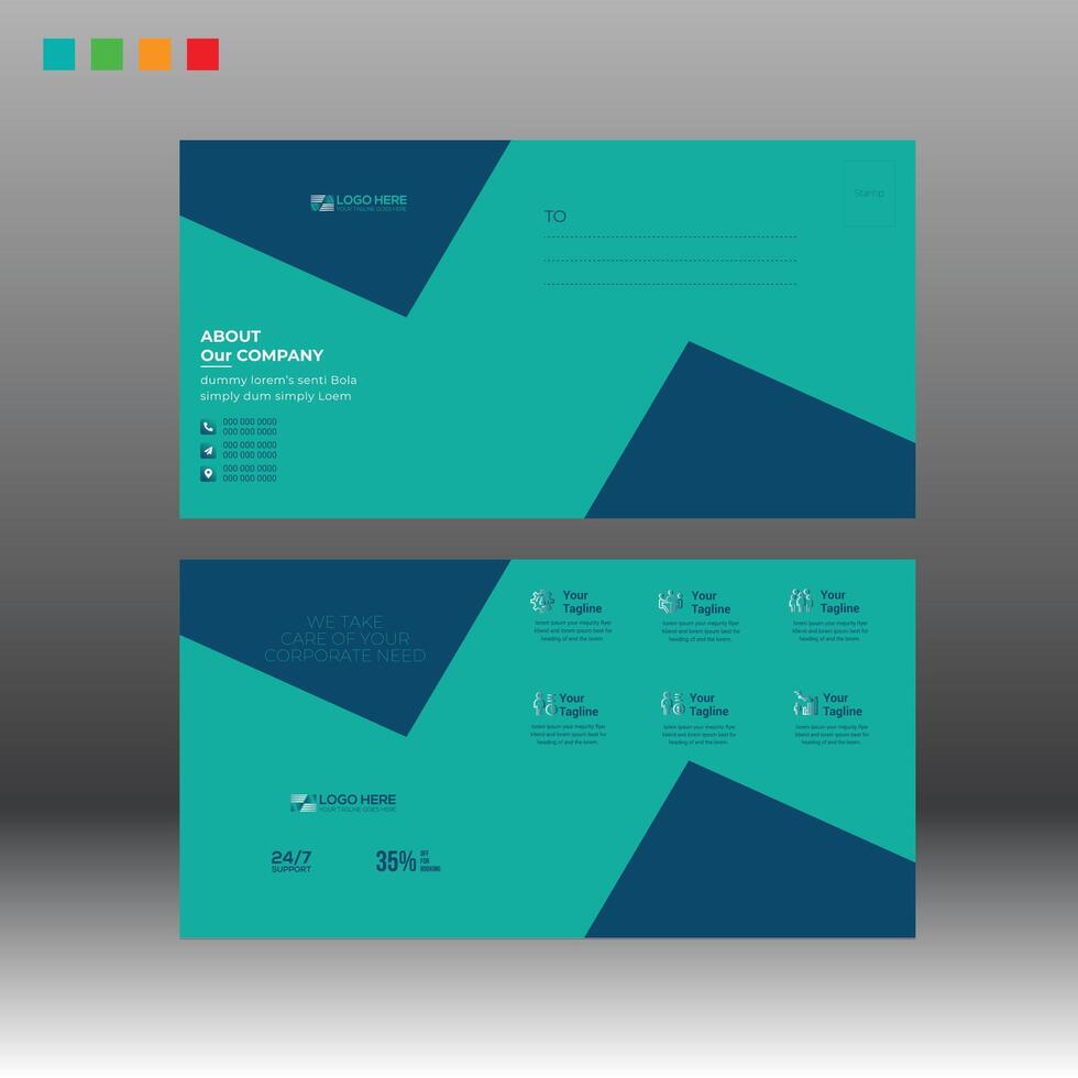 design of postcard vector