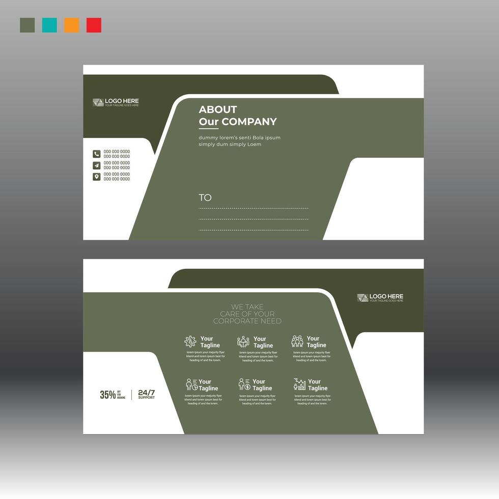 design of postcard for print vector