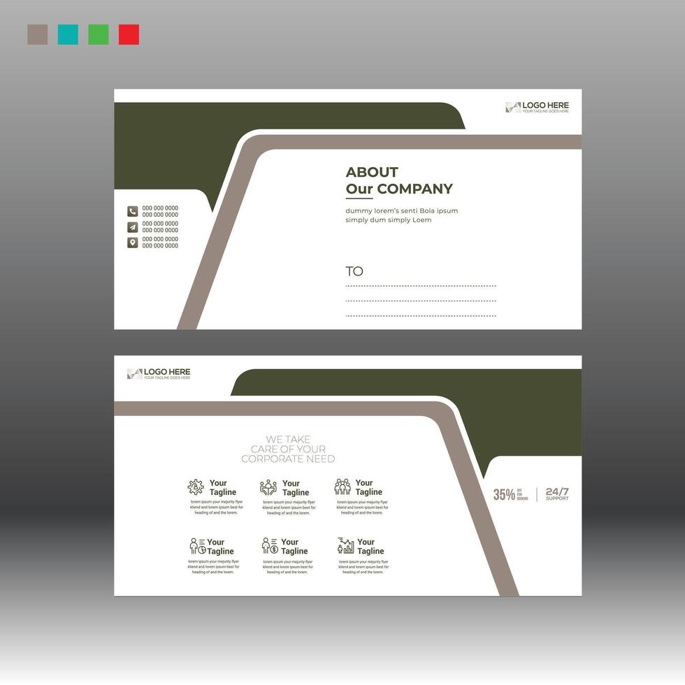 Postcard for 4 color need vector