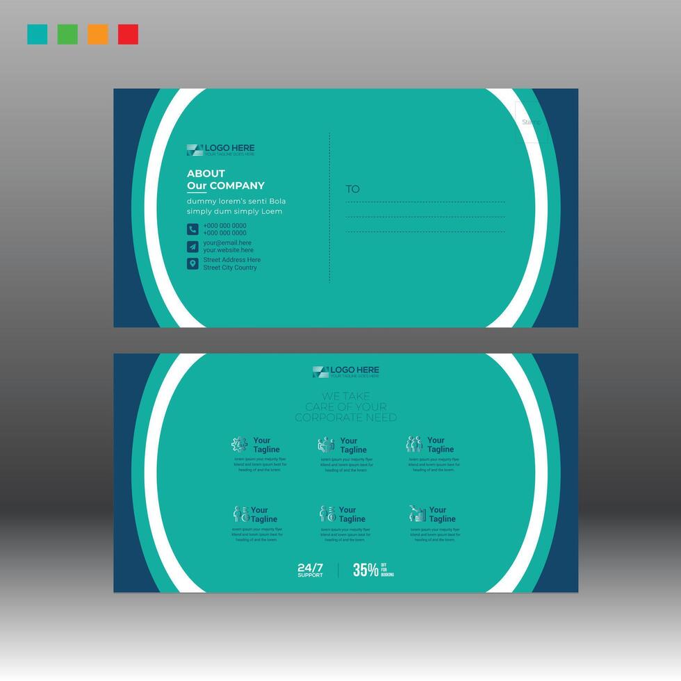 layout design of Postcard vector