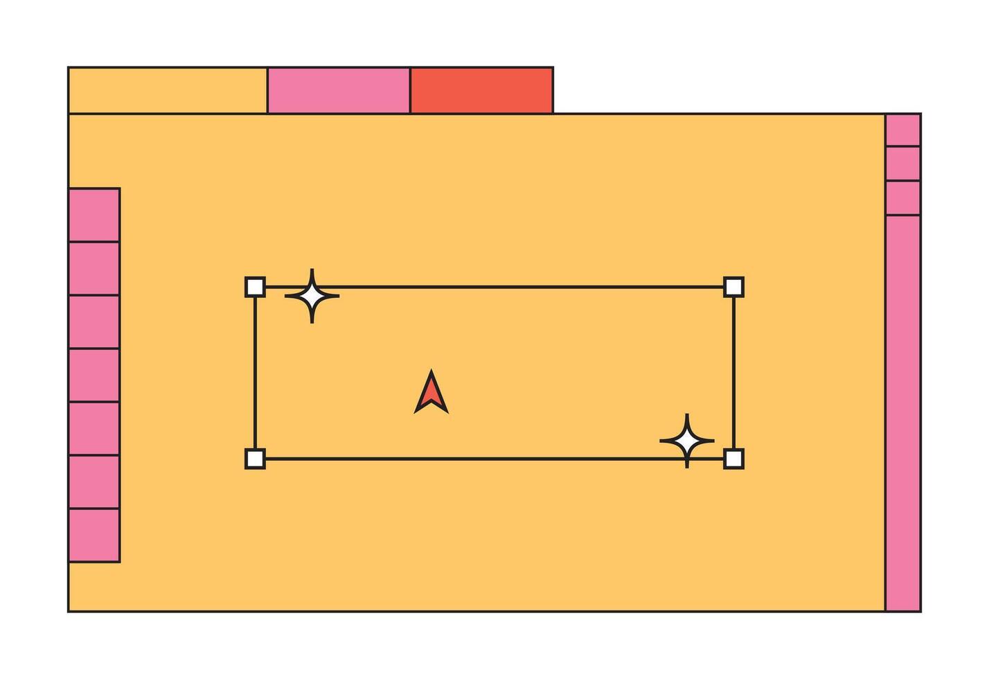 Design template retro outline unique vector