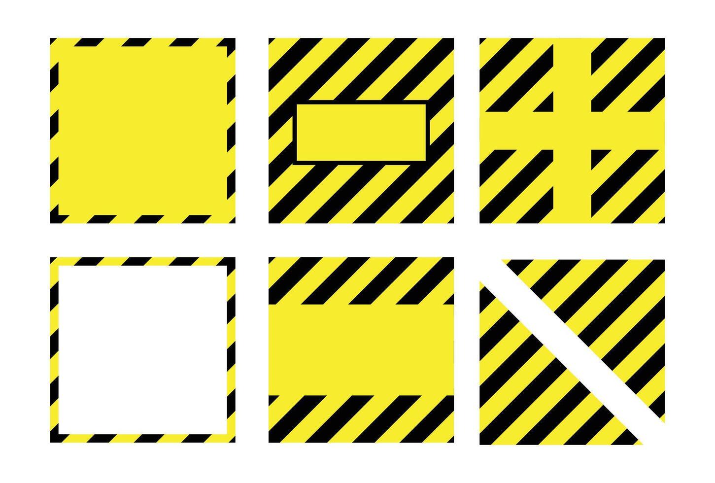 Illustration set square line strip yellow with blank background vector
